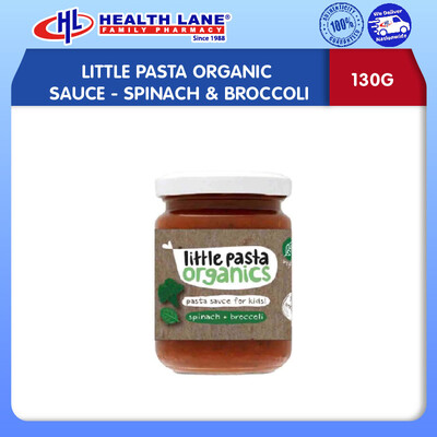 LITTLE PASTA ORGANIC SAUCE- SPINACH & BROCCOLI 130G